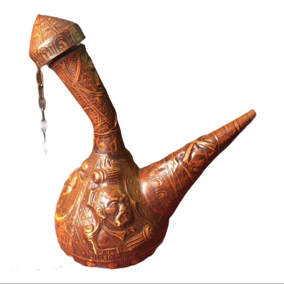 Vintage Dining Catalan Porron Wine Pourer Carafe Spain Leather